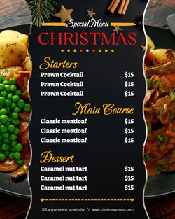 Christmas Day Menu Promotion for Instagram Portrait