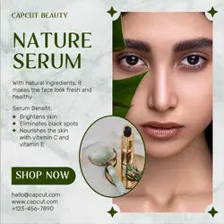 Personal Care Nature Serum Product Display