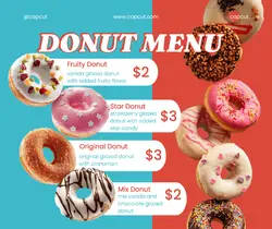 Donut Menu Promotion Facebook Post