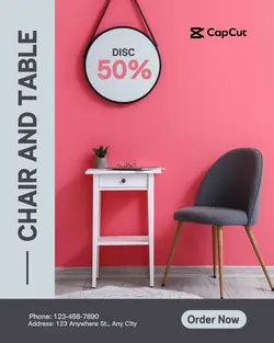 Chair and Table Promotion Instagram Post