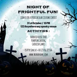 Halloween Invitation party instagram post