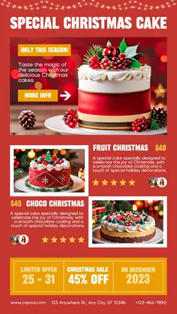 Special Christmas Cake Promotion Instagram Story
