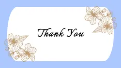 Non-Marketing Thank You Card Floral vintage