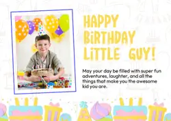 Non-marketing happy birthday greeting card