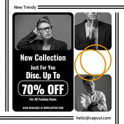 3 Multi Images Product Fashion - Black and White Style