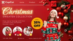 Christmas Sweater Sale Promotion Facebook Cover