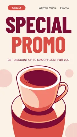 Cafe Special Promotion Illustration Tiktok Post