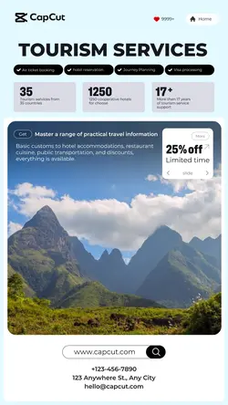 Travel Tourism services show simple style