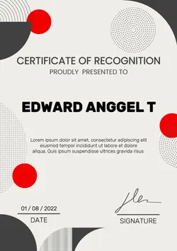 Geometric Shapes Certificate Tamplate