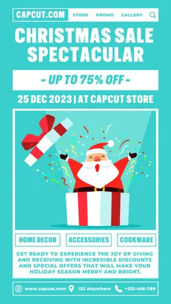 Christmas Sale Poster Promotion Instagram Story