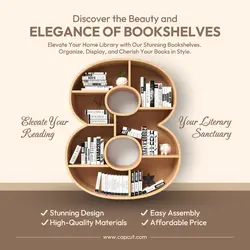 Furniture Bookshelf Elegance Display Instagram Post
