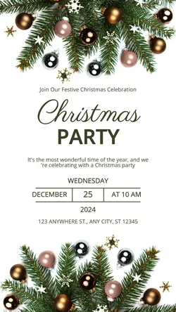 Christmas Party Invitation Instagram Story