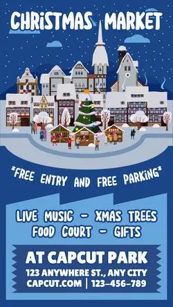 Christmas Market Promotions Poster Template Instagram Story