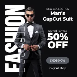 Fashion Industry Instagram Post Black Suit