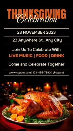 Thanksgiving Party Instagram Story