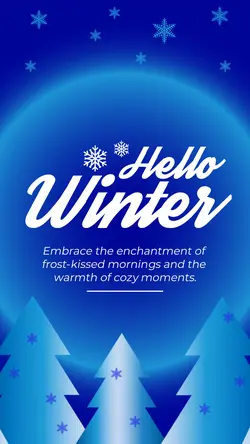 January Track Hello Winter Instagram Story