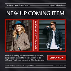 Fashion New Up Coming Item Instagram Post