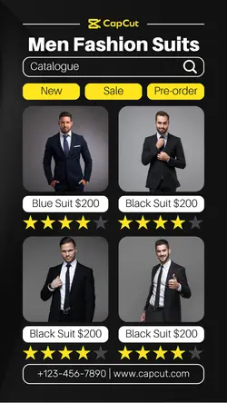 Fashion Men Suits Product Display Instagram Story