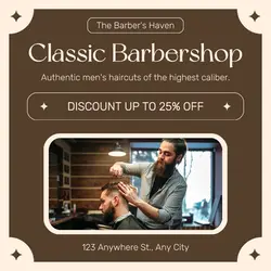 Classic Barbershop Promotion Instagram Post