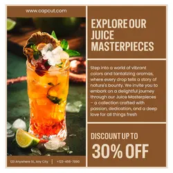 Juice Menu Promotion Instagram Post