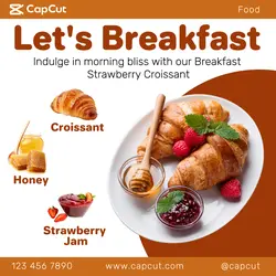 Croissant Breakfast Display Instagram Post