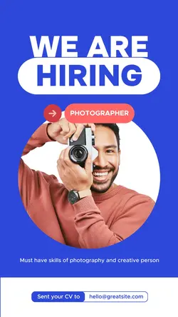 Blue Minimalist Hiring Tiktok Post
