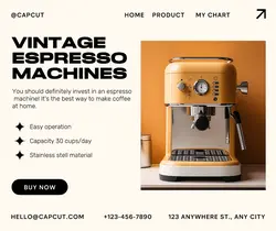 Espresso Machines Product Display Facebook Post