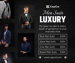 Fashion Men Suits Luxury Product Facebook Post