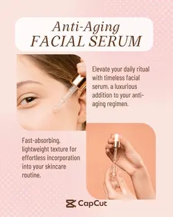 Beauty and Personal Care - IG Post - Skin Care - Facial Serum Peach