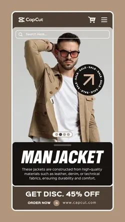 Man Jacket Promotion Instagram Story