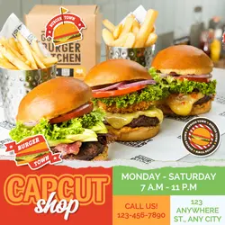 Retro Capcut Shop Food Promotion Poster
