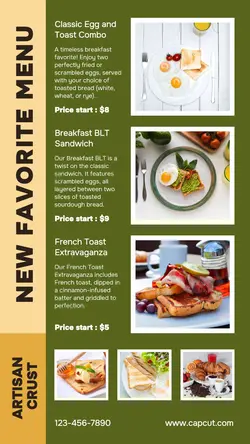 Food breakfast promotion instagram story