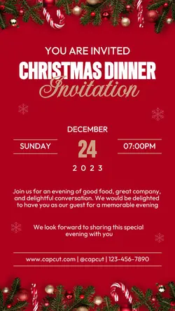 Other Industries Christmas Dinner Invitation