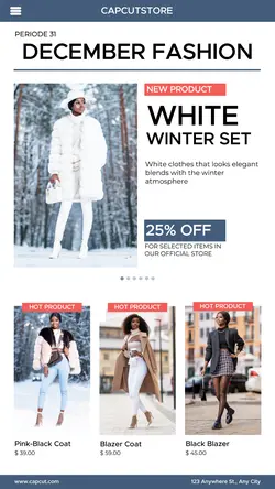 December Fashion Product Display