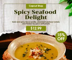 Food Seafood Crab Soup Promotion Facebook Post