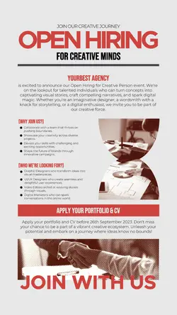 Open Hiring Pamflet Poster Instagram Story