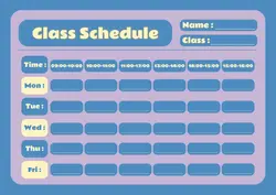 Class Schedule Template