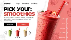 Food Strawberry Smoothies Promo Page