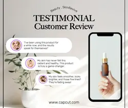 Beauty Testimonial Display Facebook Post