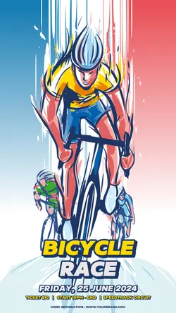 Bicycle race promotion for instagram story