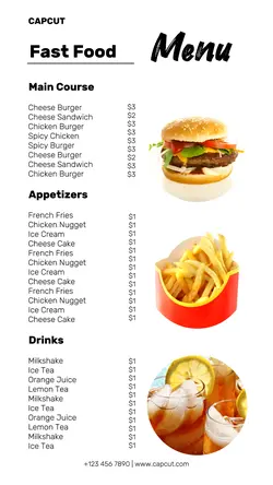 Food and Beverage Menu Cafe Instagram