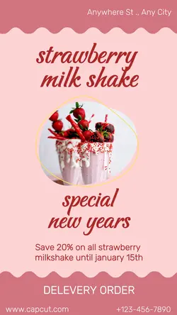 new year milkshake discount instagram story