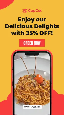Food Discount Promo Instagram Story Yellow Red