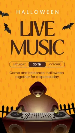 Halloween Music Event Illustration Tiktok post