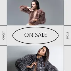 Fashion On Sale Instagram Post Grey Minimalist