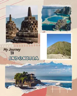 Non-marketing photo collage aesthetic my journey to Indonesia