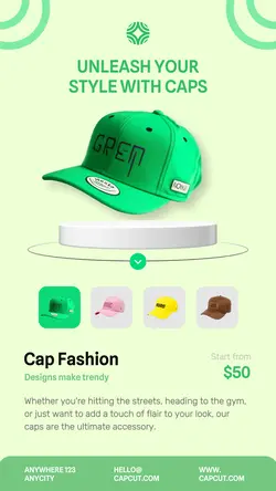 Cap Fashion Product Display Instagram Story