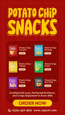 Food & Beverage Potato Chip Snacks Instagram Story