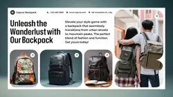 Fashion Backpack Product Display Twitter Post