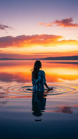 Wallpaper creative poster sunset